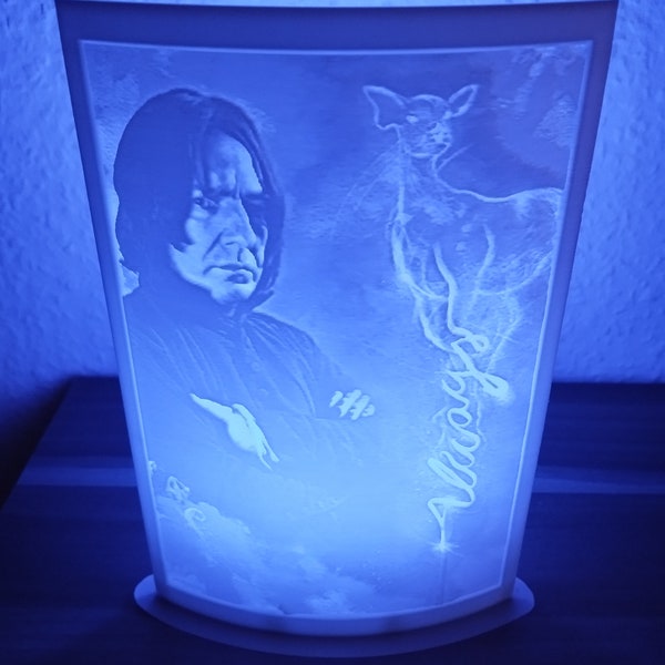 Nachtlicht Lithophan - Severus Snape 'Always'