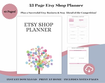 Etsy Shop Planner | Plan & Manage Your Etsy Shop with Useful Trackers and Planners | Digital Download | Increase Productivity and Sales!