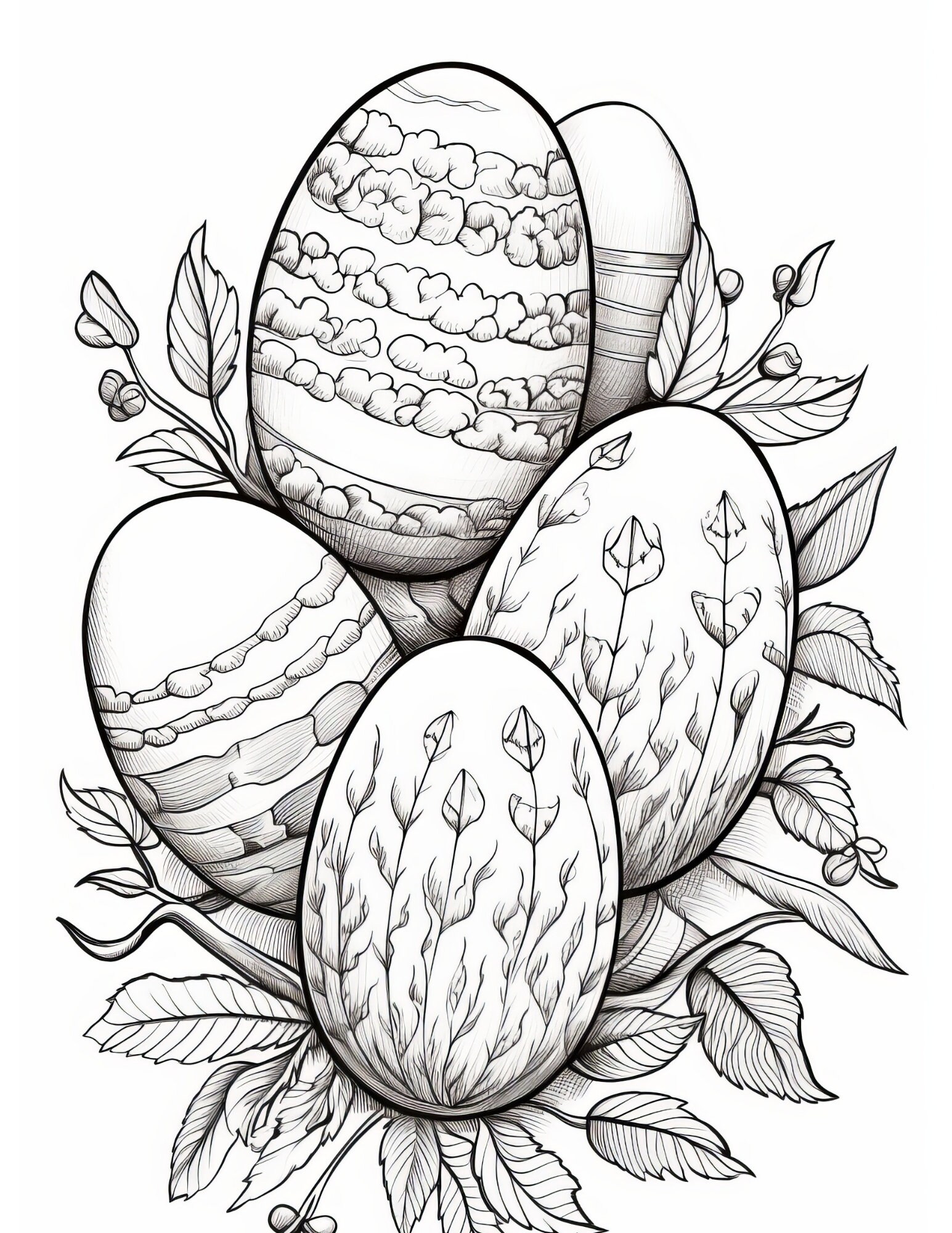 25 Page Easter Printable Coloring Pages for Kids or Adults | Easter ...