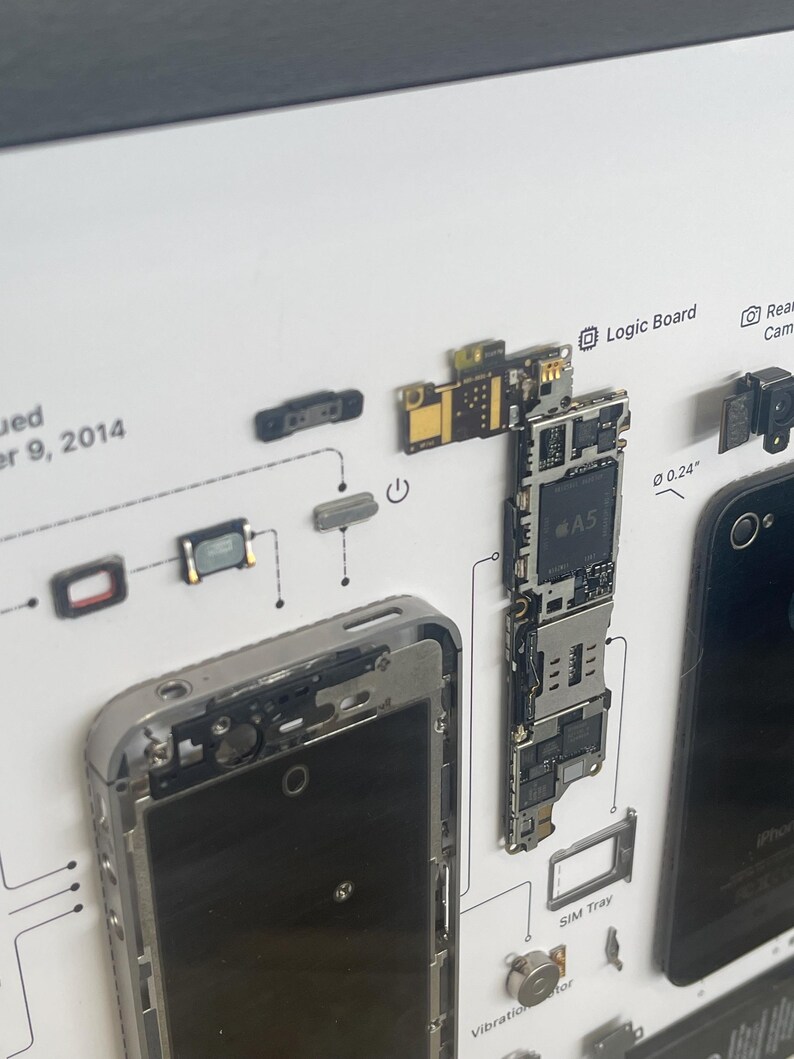 Disassembled iPhone 4 / 4S Frame Art, Teardown With Framed Art ...