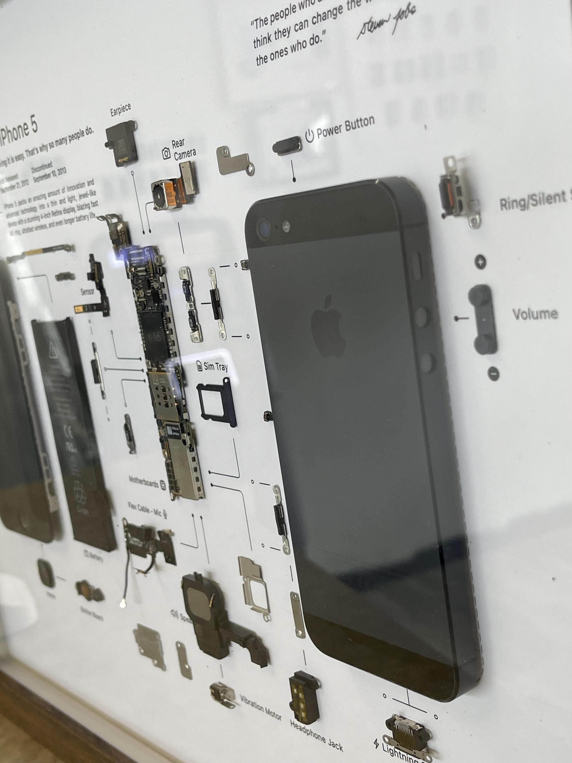 Disassembled iPhone 5 / 5S / SE Frame Art, Teardown With Framed Art ...