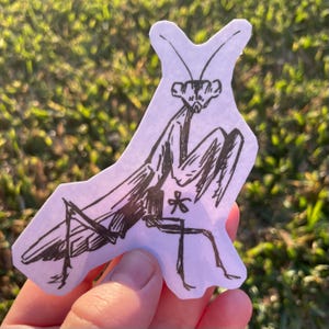 Woodcut insect stickers