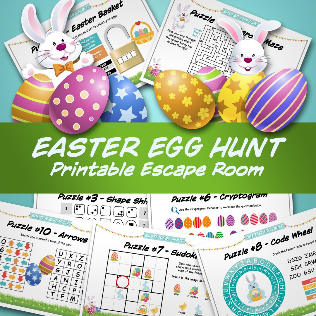 Easter Egg Hunt Printable Escape Room Adventure for Kids - Etsy