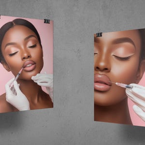SET OF 2 Printable Beauty Salon Decor, Beauty Art, Beautician Print, Dermatology Poster, Skin Clinic Decor, Cosmetic Skin Decor, Esthetician