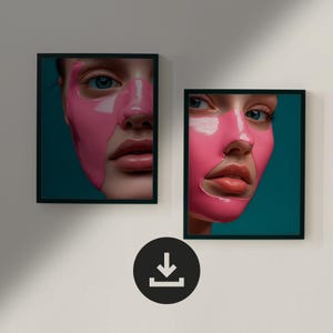 SET OF 2 Printable Beauty Salon Decor, Beauty Art, Beautician Print, Dermatology Poster, Skin Clinic Decor, Cosmetic Skin Decor, Esthetician