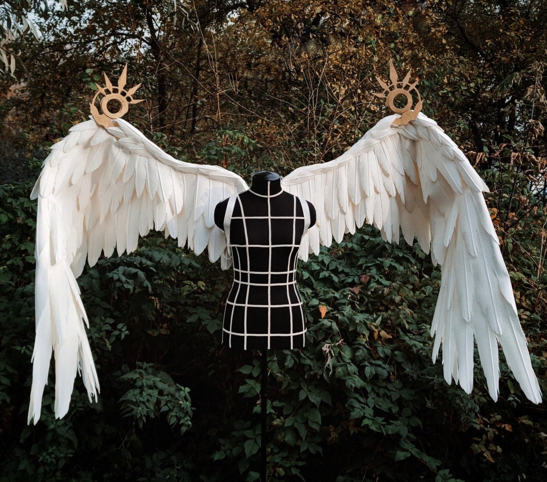 Large White Venti Genshin Impact Cosplay Bendable Wings/photo Props