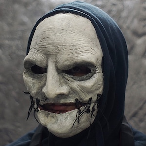 Corey Taylor mask with Ropes and moving Jaw lead singer Halloween Horror Resin Plastic