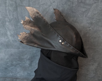 Bloodborne Leather Hat Bloodhunter handmade / good hunter / custom size / tricorn / collectible / cosplay