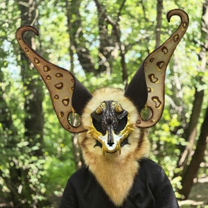 Skull dog furry mask