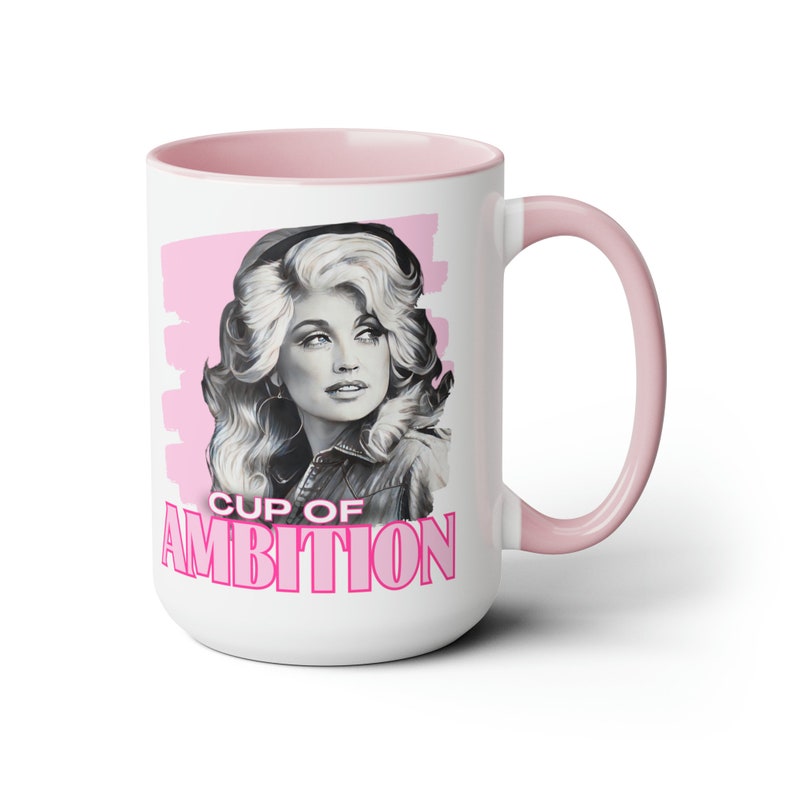 Dolly Parton Cup of Ambition Mug, Ceramic Coffee Cup, 9 to 5 Boss Lady Gift, Country Music Fan Mug, Christmas Gift for Her image 7