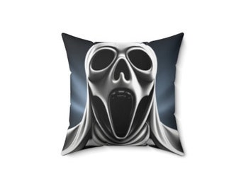 Scream themed throw pillow