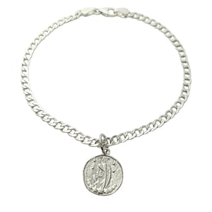 Jungfrau Maria wundertätige Medaille Sterling Silber Armband, religiöses christliches Silber Armband, katholisches Geschenk, Jungfrau Maria Armband 925 Sterling Silber