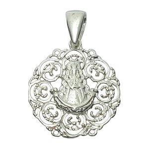 Miraculous medal virgen of Rocio pendant sterling silver,religious,virgen Rocio jewellery,colgante escapulario virgen del Rocio plata 925