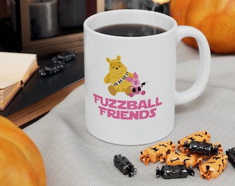 Fuzzball Friends: Cute Star Wars Chewbacca Winnie the Pooh & Han Solo Piglet Star Wars Coffee/Tea Ceramic Mug, 11oz
