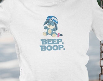 Kids Beep. Boop. Eeyore Dressed as R2D2 Star Wars T-Shirt Youth Short Sleeve Tee