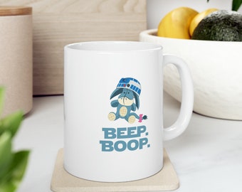 Beep. Boop. Cute Eeyore Dressed as R2D2 Star Wars Ceramic Mug, 11oz
