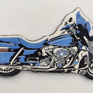 Vintage CRUISER MOTORCYCLE BIKE Porcelain Enamel Metal sign 10&quot; X 5&quot; Inch