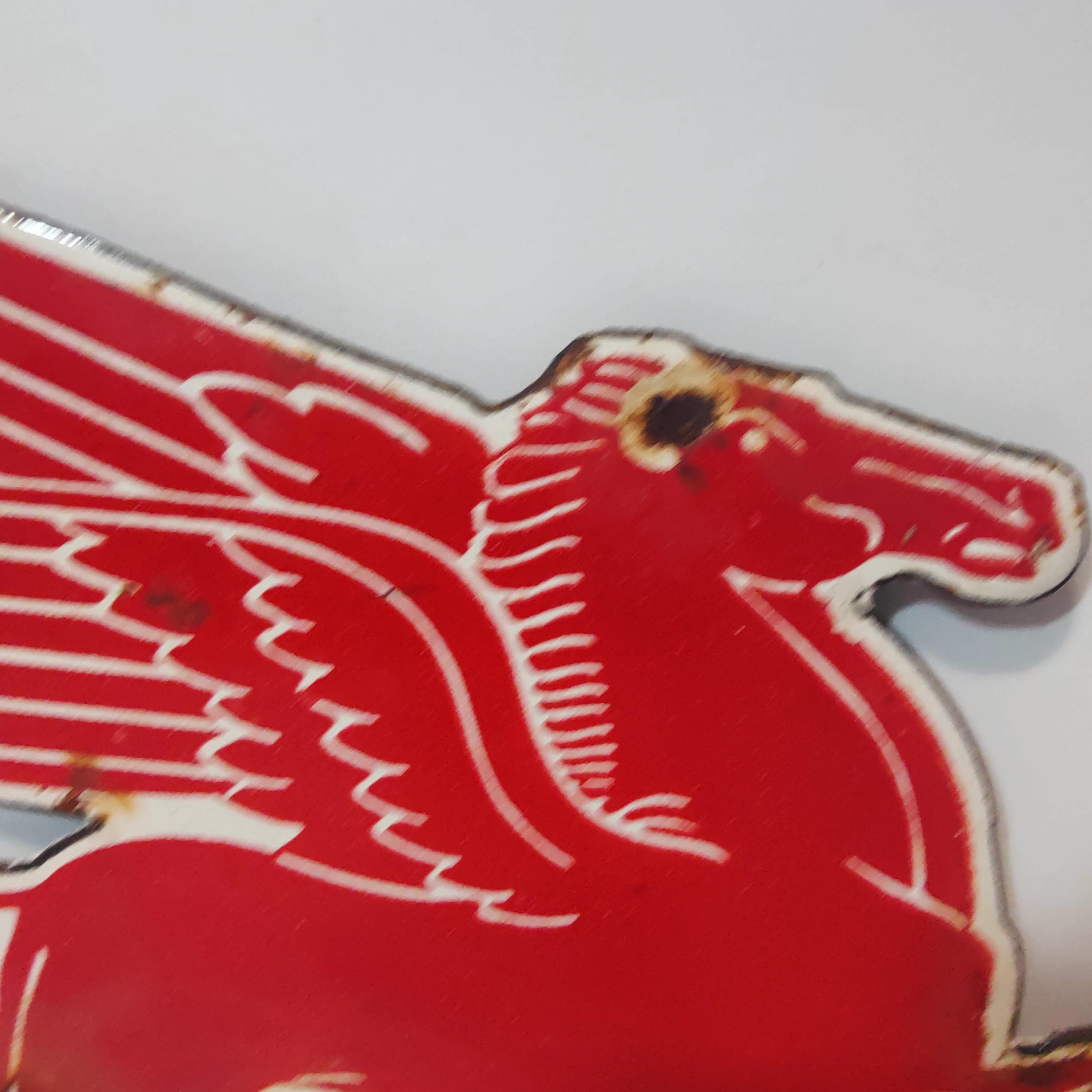 Vintage Pegasus Mobil Oil Porcelain Enamel Metal Metal Sign 9" X 5 ...