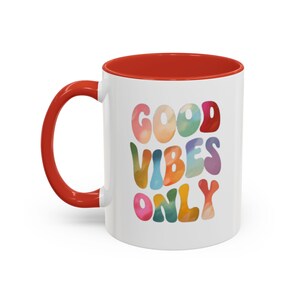 Vibrant Accent Coffee Mug - Fun Mugs for Home Office, Gift for Coffee Lovers, Friends, Birthdays, Celebrations, Cute Drinkware