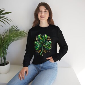 Shamrock Sweatshirt - St Patrick&#39;s Day Lucky Shirt, Womens Shenanigans Sweatshirt, Irish Shirt, St Patrick Y2K, Comfort Color