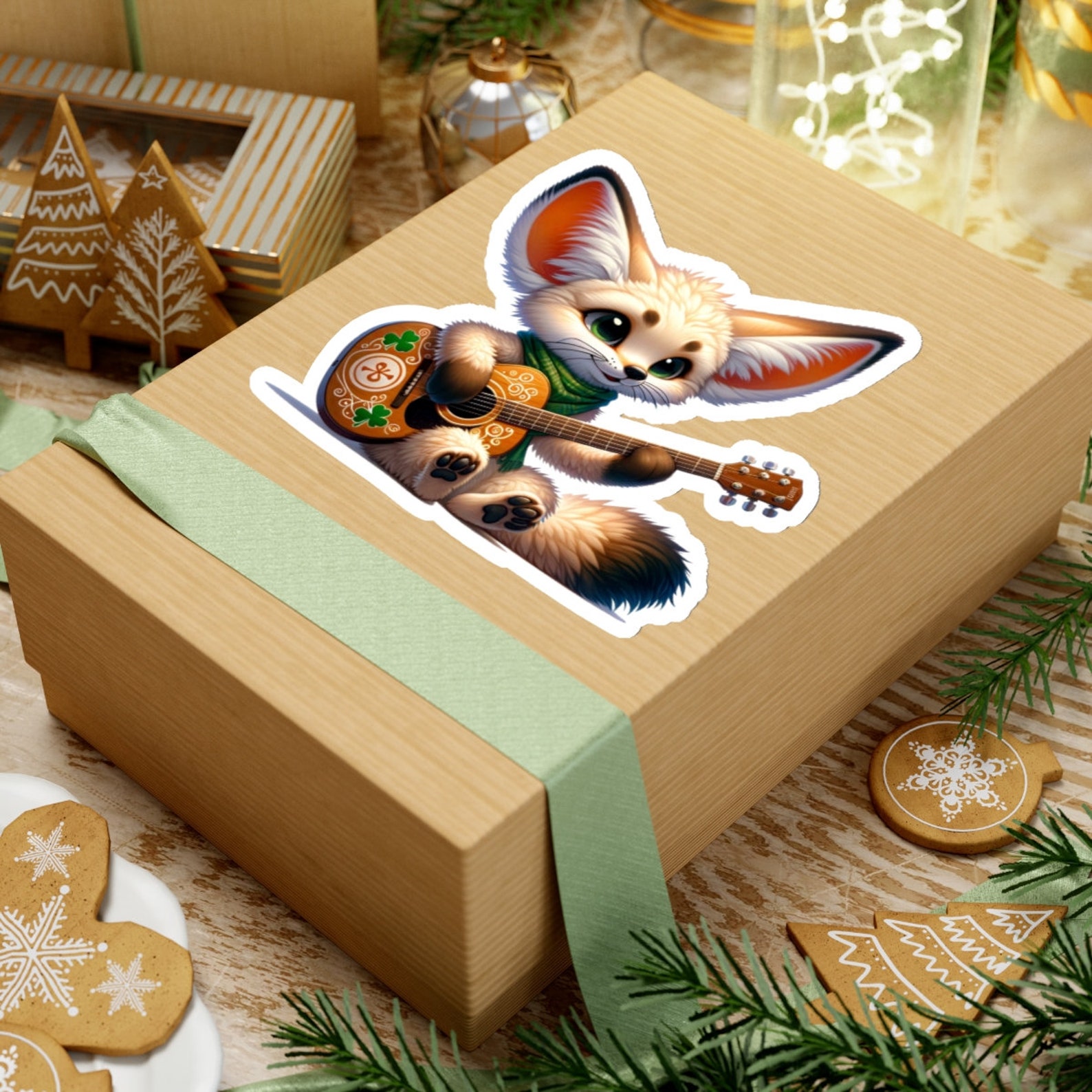 Fennec Fox Guitar Sticker // Irish Music Sticker for Instrument Case ...