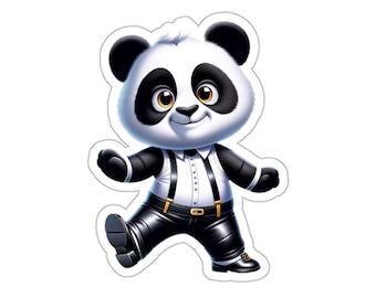 Irish Dancer Panda Sticker // Irish Music Sticker for instrument case, laptop, or water bottle