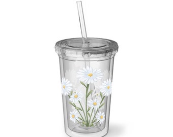 Gänseblümchen, Blume des Geburtsmonats, Suave Acryl-Tasse