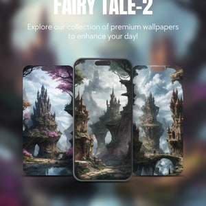 Set Of 5 Fairy Tale Theme iPhone Samsung Smartphone Wallpaper Background Instant Digital Download For All Mobile Devices
