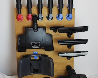 Wall mount vacuum cleaner, e.g. Hyla, organization for air and room cleaning device, holder Nimbus & Ventus, holder, storage