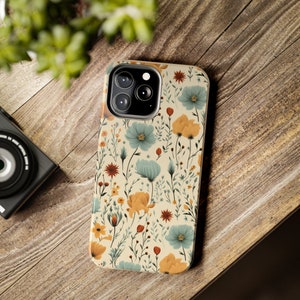 Flower Phone Case, Floral Cover fit for iPhone 15 Pro Max, 14 Plus, 13, 12, 11, XR, Rero Wildflowers Case, Unique Birthday Gift