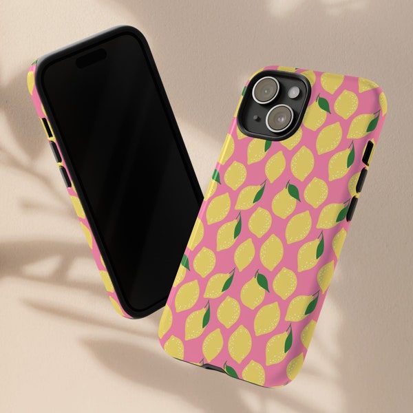 Chic Pink Lemonade Phone Case, Vibrant Summer Protective Cover, Trendy Accessory for iPhone and Samsung, Perfect Gift for Her
