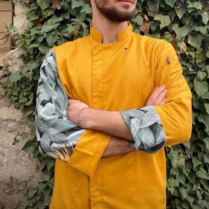 Patterned chef Jacket Personalized Chef Coat Chef Jacket For Man And Women Bartender Uniform Free Embroidery Chef Gift Unisex Restaurant