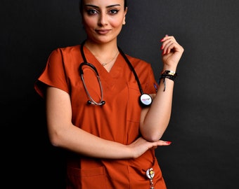 Scrub Top,Personalized Customizable Embroidered Scrub Top,Personalized Scrubs,Surgeons Uniform,Medical Uniform,medical gifts