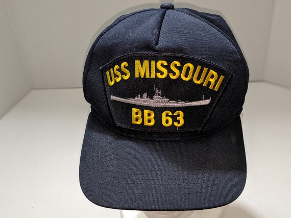US NAVY USS MISSOURI TEXT HAT PIN BB-63
