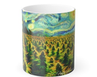 Field of Greens: Flowers In The Sun - Van Gogh Inspired Mug