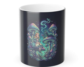 Wonderland Mushroom Forest Color Morphing Mug | Heat Reactive Cup