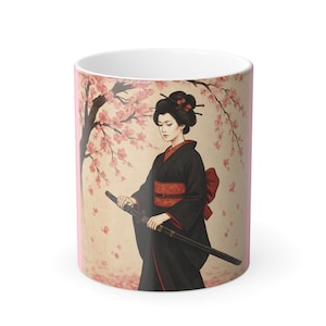 Warrior Grace - Geisha Samurai Color Morphing-mok fel vrouwelijk. Onbeschaamd gewaagd.