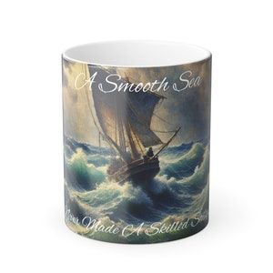 Charting Life&#39;s Challenges: Skilled Sailor Coffee Mug