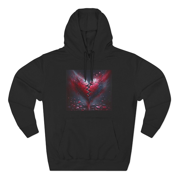 Broken Heart Hoodie - Bold Streetwear With Emotional Edge - Etsy