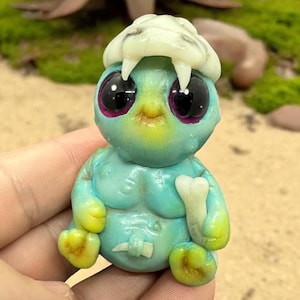 Handmade Polymer Clay Tribal Leader, Fantasy Creature Figurine, Whimsical Desk Decor, Mythical Collectible, Unique Gift Idea