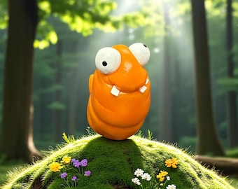 Lustiger Wurm Pflanzen Buddy, gruseliges niedliches Schreibtisch Spielzeug, Polymer Clay Pflanzen Dekor, Bücherregal Dekor, Mitarbeiter Geschenk, Pflanzenliebhaber Geschenk