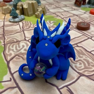 DND Dragon Figurine, Handcrafted Painted Dragon Sculpture, Perfect Dungeons & Dragons Miniature, Magical Creature Collectible, Fantasy Décor
