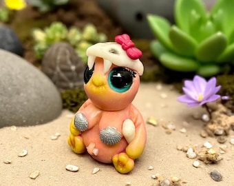 Chieftain’s Wife Figurine, Whimsical Clay Pocket Monster, Cute Mythical Creature for Desk or Plant, Handmade Gift Coworkers & Monster Lovers