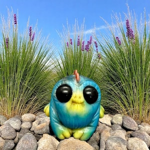 Creepy Cute Dinosaur Figurine, Fantasy Dragon Desk Decoration, Unique Polymer Clay Pocket Pet, Cute Memorial Gift  for Monster Lovers