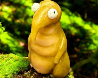 Scary Cute Monster, Handmade Polymer Clay Tea Pet, Miniature Cartoon Creature, Funky Desk Buddy, Quirky Shelf Art, Fantasy Fairy Figurine