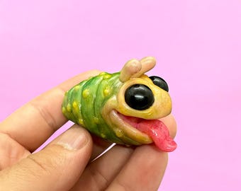 Creepy Cute Monster Sculpture, Weird Alien Creature Polymer Clay Art Toy, Spooky Fantasy Horror Desk Buddy, Secret Santa Gift