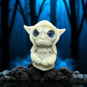 Jumbie Ghost Figurine, Halloween Monster Sculpture, Fantasy Polymer Clay Art, Handmade Spooky Figurine, Creepy Gift for Halloween Lovers