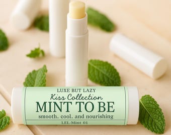 Mint to Be Pfefferminz Lippenbalsam – Natürliche Sheabutter Lippenpflege – Handgemachte Black-Owned Hautpflege – Luxe But Lazy Kiss Kollektion