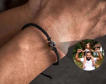 Bracciale con foto personalizzato, foto del braccialetto con proiezione, regalo per il migliore amico, immagine nel braccialetto, regalo personalizzato, regalo per la festa del papà