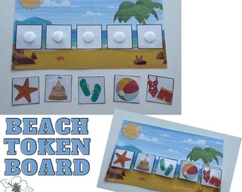 RBT, bcba, token board, token boards, reward chart, reward charts, Aba, beach token board, aba therapy, autism, special education, rewards